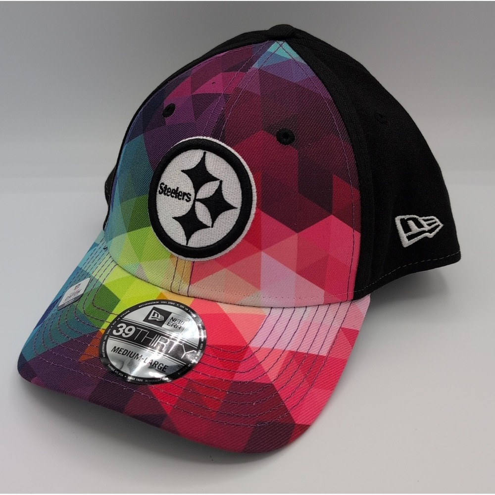 Pittsburgh Steelers New Era Crucial Catch 39THIRTY Flex Hat Mens M/L New